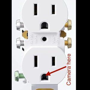 Outlet camera with WiFi and motion detection for pets and baby monitoring